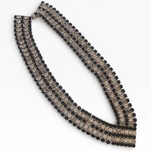 BOGO Black & White Rhinestone Necklace *Missing Stone*